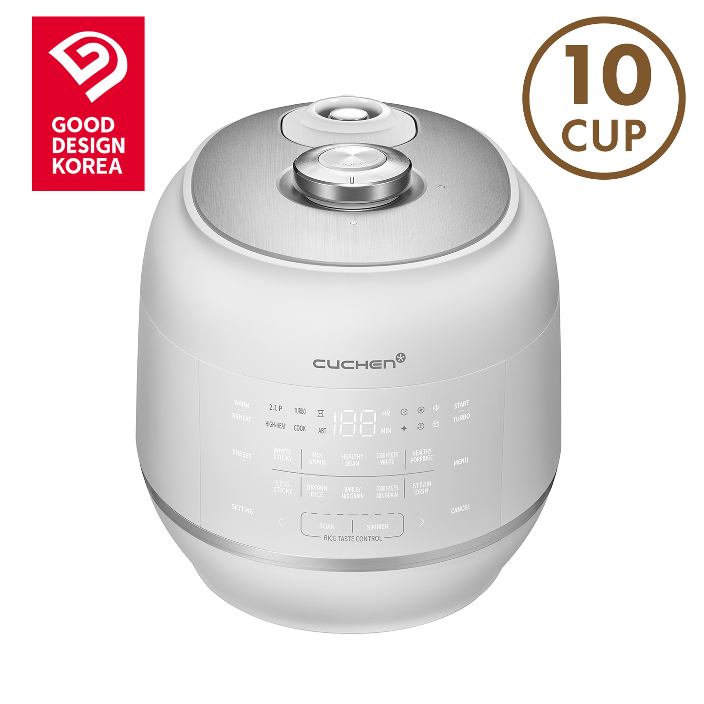 Cuchen 121°C IH Pressure Rice Cooker 10 Cup CRT-RPK1070WUS - Cuchen US