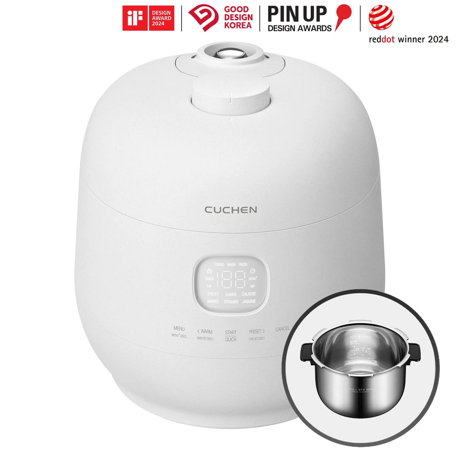 Cuchen IH Dual Pressure Full Stainless Rice Cooker 10 Cup CRH-TWS1010P ...