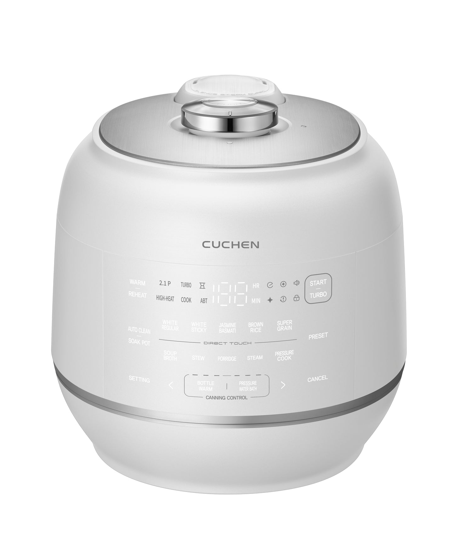 Cuchen IH Dual-Pressure Rice Cooker 10 Cup CRT-RPD1010IEWUS | Full Stainless Inner Pot, PFAS-Free - Cuchen US